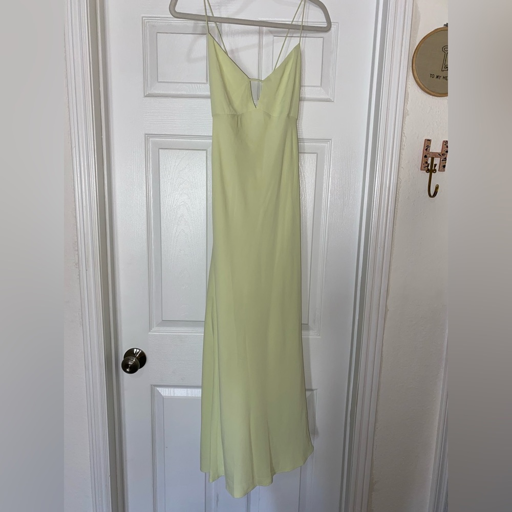 Abercrombie & Fitch Sage Green Open Back Dress